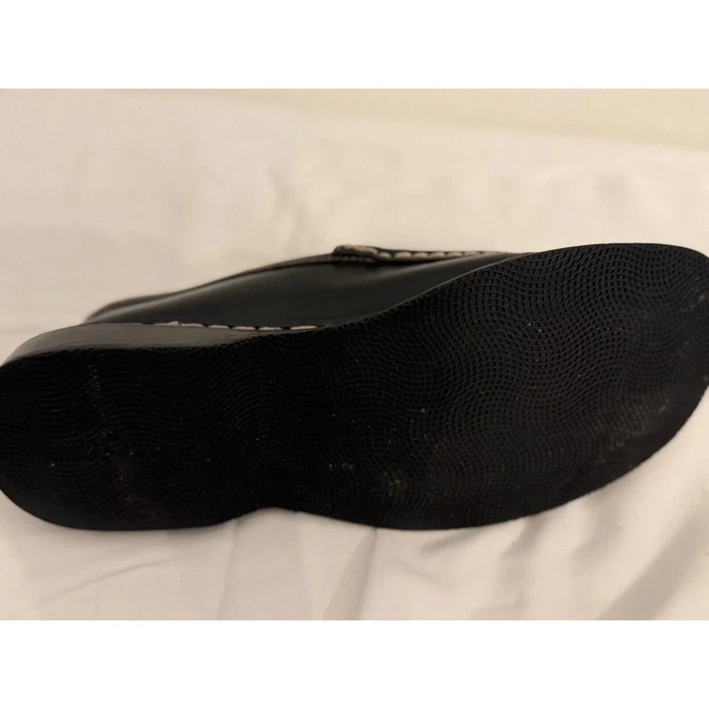 Frye Black Leather‎ Moc Rub Sole Classic Loafer Womein Size 8.5
